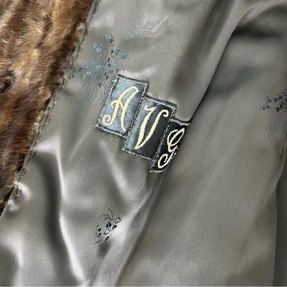 FURS by TRUESDELL Genuine Brown Mink Fur Long Sleeves Full Length Coat Sz M-L - Picture 16 of 16